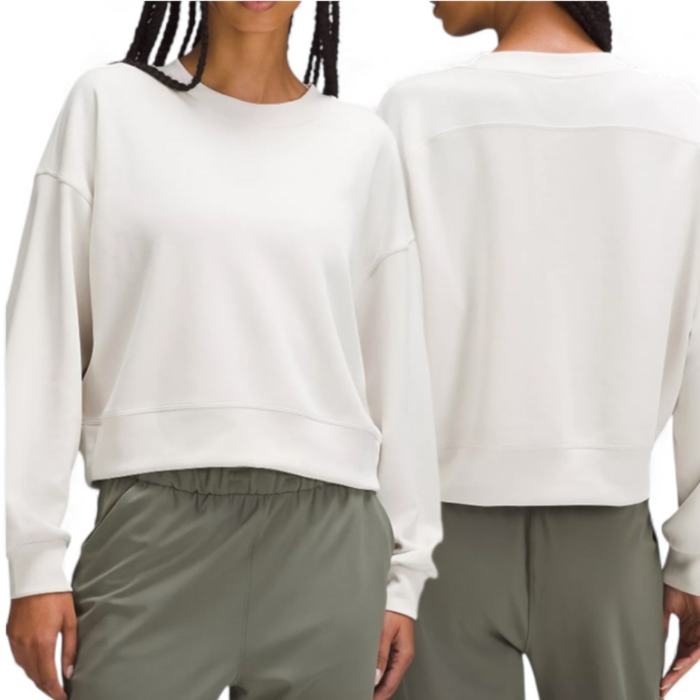 Lululemon Women's Softstreme Perfectly Oversized Cropped Crew Sweatshirt Size 2